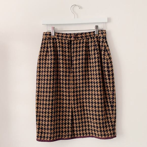 Vintage 1980 Christian Dior Herringbone Wool 2pc Set - Picture 4 of 10